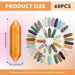 60 Pcs Hexagonal Crystal Wands for Meditation