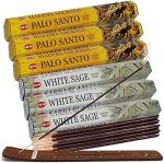 Sage and Palo Santo Incense Bundle with Holder