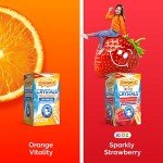 Emergen-C Crystals, On-The-Go Immune Support Supplement with Vitamin C, B Vitamins, Zinc and Manganese, Orange Vitality - 56 Stick Packs