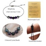 yfstyle Crystal Healing Stones Bracelets Healing Spiritual Crystal Bracelets for Women Men Amethyst Anxiety Bracelets Empath Protection Bracelet Natural Gemstones Bracelets Jewelry Gifts-Empathy