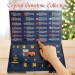 Worgree Advent Calendar 2024, 24 Days Christmas Countdown Calendar with Chakra Crystals and Healing Stones, Natural Gemstones Rock Collection Gifts for Kids Boys Girls Teens Adults Women Beginners