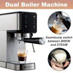 Tesslux 20 Bar Espresso Machine with Milk Frother