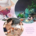 60 Pieces Crystal Mushroom Sculpture Heart Shaped Crystals Moon Crystal Star Crystal Stones Bulks Worry Stones Assorted Hand Making Palm Thumb Gemstones for Witchcraft Meditation Reiki (Classic Style)