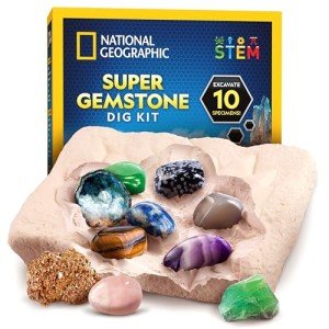 Gemstone Dig Kit – Uncover 10 Crystals and Gems