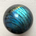 Labradorite Crystal Sphere with Pedestal Display