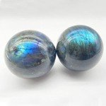 Labradorite Crystal Sphere with Pedestal Display