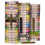 Satya Incense Sticks Variety Pack of 12 Randomly Selected Fragrances and Incense Stick Holder Bundle Total 180 Sticks