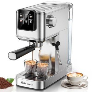Espresso Maker with Frother & LCD Display
