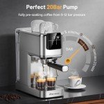 Espresso Maker with Frother & LCD Display
