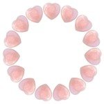 Rose Quartz Heart Worry Stones for Healing Energy