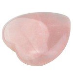 Rose Quartz Heart Worry Stones for Healing Energy