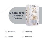 Happiness Magic Spell White Taper Candles 20 Pack