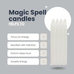 Happiness Magic Spell White Taper Candles 20 Pack