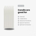 Happiness Magic Spell White Taper Candles 20 Pack