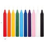 100 Mini Unscented Taper Candles for Rituals