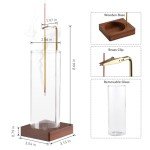 1 Pack Incense Holder for Sticks, Insence-Stick Holder Ash Catcher with Removable Glass [Anti-Ash Flying], Mess-Free Incense Burner Holder, Perfect for Meditation Yoga Relaxation, Home Decor