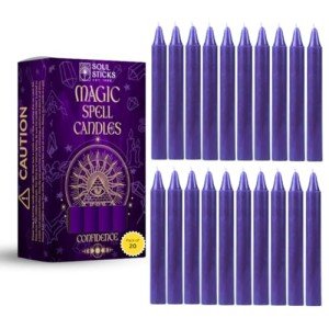 Purple Confidence Chime Candles for Witchcraft Rituals