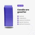 Purple Confidence Chime Candles for Witchcraft Rituals