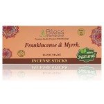 Bless-Frankincense-and-Myrrh 100%-Natural-Handmade-Hand-Dipped-Incense-Sticks Organic-Chemicals-Free for-Purification-Relaxation-Positivity-Yoga-Meditation The-Best-Woods-Scent (500 Sticks (750GM))