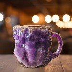Mineral Crystal Coffee Mugs, 2024 New Multi-Colored Mineral Crystal Coffee Mug, Natural Mineral Crystal Coffee Mug, Colorful Crystal Christmas Mugs, Elegant Christmas Gift for Home Office (Colorful-D)