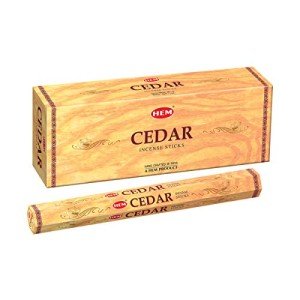 HEM Cedar Incense Sticks Pack Of 120 Count | 100% Natural, Pure House & Flower Powder | Fresh & Long Lasting Fragrance | Aromatherapy Incense For Air Purifier, Stress Relief & Cleansing | Gift Set