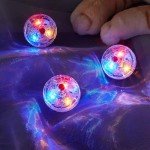 Frienda 4 Pieces Ghost Hunting Cat Ball Motion Light Up Cat Balls LED Motion Activated Cat Ball Motion Light Up Cat Dog Interactive Toys Pet Glowing Mini Running Exercise Ball Toys (Transparent)