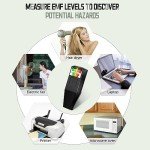 color tree Handheld LED EMF Magnetic Field Ghost Hunting Detector Electromagnetic Paranormal Equipment Tester 50Hz-20,000Hz Black (LED EMF)