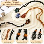 Chakra Crystal Necklace Holders and Healing Stones Set