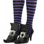 Spooky Black Witch Shoe Covers - Adult Size
