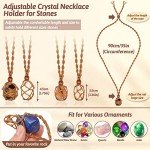Chakra Crystal Necklace Holders and Healing Stones Set