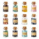12-Piece Chakra Healing Crystal Bottle Set