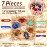 Chakra Crystal Necklace Holders and Healing Stones Set