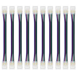 10 PCS Solderless RGB LED Strip Connectors 4Pin