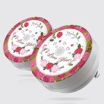 Romantic LED Night Light with Rose Design - 2 Pack