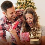 Personalized Engraved Night Light for Wife