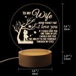 Personalized Engraved Night Light for Wife