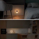 Romantic LED Night Light with Rose Design - 2 Pack