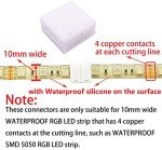 10pcs Waterproof LED Strip Connector for RGB Lights