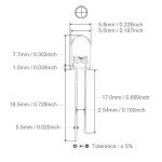 100 pcs 5mm White LED Diode Lights