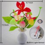 RGB LED Mushroom Night Light with Auto Sensor