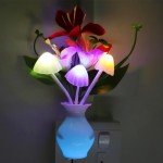 RGB LED Mushroom Night Light with Auto Sensor