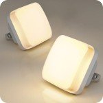2 Pack LED Wall Night Lights with Light Sensor