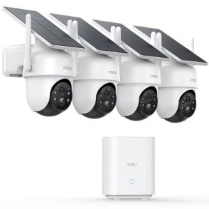 AOSU 4-Cam Solar Security Camera System