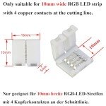 LitaElek 10pcs Solderless RGB LED Strip Connectors