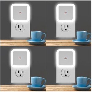 4-Pack LED Smart Night Lights with Dusk Sensor