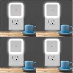 4-Pack LED Smart Night Lights with Dusk Sensor