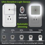 4-Pack LED Smart Night Lights with Dusk Sensor