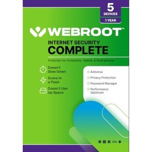 Webroot Internet Security: 5 Devices, 1 Year