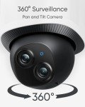 eufy Security Camera Floodlight Camera E340 Wired, Security Camera Outdoor, 360° PTZ, 24/7 Recording, 2.4G/5G Wi-Fi, 2000 LM, Motion Detection, Built-In Siren, Dual Cam, HB3 Compatible, No Monthly Fee