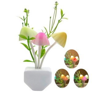 Color Changing Mushroom LED Night Light - Plug-in